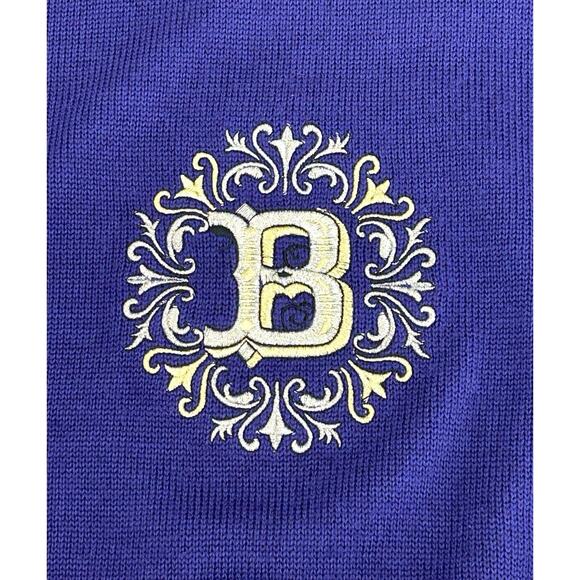 Bogner Womens Sweater Size M Purple Wool Blend Knit Mock Neck Ribbed Tall Waist - Picture 5 of 8